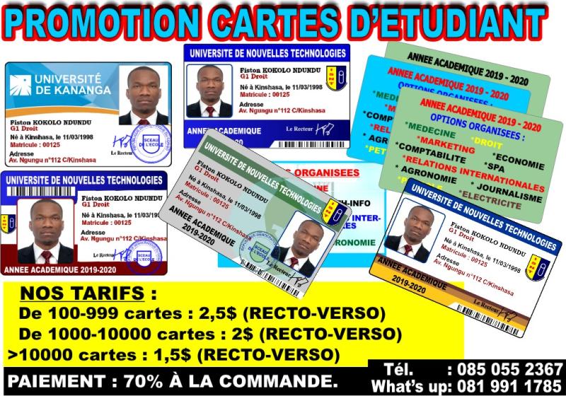 Promotion cartes dtudiant